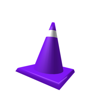 Cone de trânsito roxo